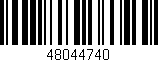 Código de barras (EAN, GTIN, SKU, ISBN): '48044740'