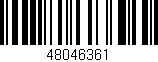 Código de barras (EAN, GTIN, SKU, ISBN): '48046361'
