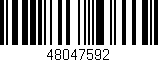 Código de barras (EAN, GTIN, SKU, ISBN): '48047592'