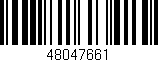 Código de barras (EAN, GTIN, SKU, ISBN): '48047661'