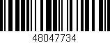 Código de barras (EAN, GTIN, SKU, ISBN): '48047734'