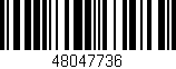 Código de barras (EAN, GTIN, SKU, ISBN): '48047736'