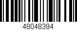 Código de barras (EAN, GTIN, SKU, ISBN): '48048394'