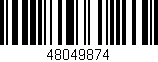 Código de barras (EAN, GTIN, SKU, ISBN): '48049874'