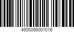 Código de barras (EAN, GTIN, SKU, ISBN): '4805098001016'