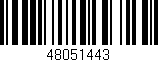 Código de barras (EAN, GTIN, SKU, ISBN): '48051443'