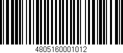Código de barras (EAN, GTIN, SKU, ISBN): '4805160001012'