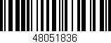 Código de barras (EAN, GTIN, SKU, ISBN): '48051836'