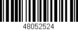 Código de barras (EAN, GTIN, SKU, ISBN): '48052524'
