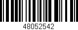 Código de barras (EAN, GTIN, SKU, ISBN): '48052542'