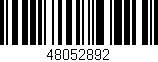 Código de barras (EAN, GTIN, SKU, ISBN): '48052892'