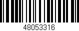 Código de barras (EAN, GTIN, SKU, ISBN): '48053316'