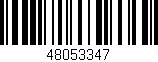 Código de barras (EAN, GTIN, SKU, ISBN): '48053347'