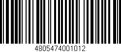 Código de barras (EAN, GTIN, SKU, ISBN): '4805474001012'