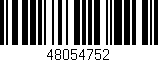 Código de barras (EAN, GTIN, SKU, ISBN): '48054752'