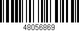 Código de barras (EAN, GTIN, SKU, ISBN): '48056869'