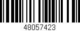 Código de barras (EAN, GTIN, SKU, ISBN): '48057423'