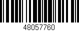Código de barras (EAN, GTIN, SKU, ISBN): '48057760'