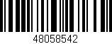 Código de barras (EAN, GTIN, SKU, ISBN): '48058542'