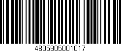 Código de barras (EAN, GTIN, SKU, ISBN): '4805905001017'
