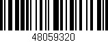 Código de barras (EAN, GTIN, SKU, ISBN): '48059320'