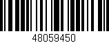 Código de barras (EAN, GTIN, SKU, ISBN): '48059450'