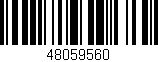 Código de barras (EAN, GTIN, SKU, ISBN): '48059560'