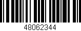 Código de barras (EAN, GTIN, SKU, ISBN): '48062344'