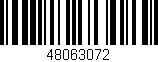 Código de barras (EAN, GTIN, SKU, ISBN): '48063072'