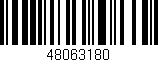 Código de barras (EAN, GTIN, SKU, ISBN): '48063180'