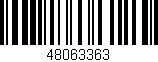 Código de barras (EAN, GTIN, SKU, ISBN): '48063363'