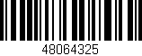 Código de barras (EAN, GTIN, SKU, ISBN): '48064325'