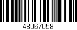 Código de barras (EAN, GTIN, SKU, ISBN): '48067058'