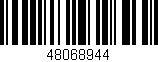 Código de barras (EAN, GTIN, SKU, ISBN): '48068944'