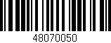 Código de barras (EAN, GTIN, SKU, ISBN): '48070050'