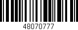 Código de barras (EAN, GTIN, SKU, ISBN): '48070777'