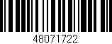 Código de barras (EAN, GTIN, SKU, ISBN): '48071722'