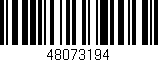 Código de barras (EAN, GTIN, SKU, ISBN): '48073194'