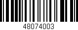 Código de barras (EAN, GTIN, SKU, ISBN): '48074003'