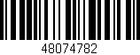 Código de barras (EAN, GTIN, SKU, ISBN): '48074782'
