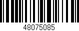 Código de barras (EAN, GTIN, SKU, ISBN): '48075085'