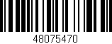 Código de barras (EAN, GTIN, SKU, ISBN): '48075470'