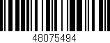Código de barras (EAN, GTIN, SKU, ISBN): '48075494'