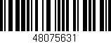 Código de barras (EAN, GTIN, SKU, ISBN): '48075631'