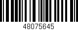 Código de barras (EAN, GTIN, SKU, ISBN): '48075645'