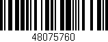 Código de barras (EAN, GTIN, SKU, ISBN): '48075760'