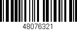 Código de barras (EAN, GTIN, SKU, ISBN): '48076321'