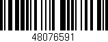 Código de barras (EAN, GTIN, SKU, ISBN): '48076591'