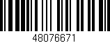 Código de barras (EAN, GTIN, SKU, ISBN): '48076671'