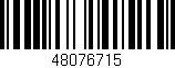 Código de barras (EAN, GTIN, SKU, ISBN): '48076715'